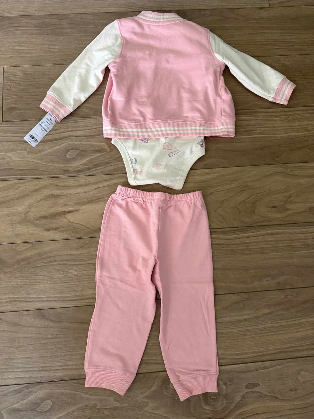 Baby Pink Girls' Outfit with Jacket and Pants